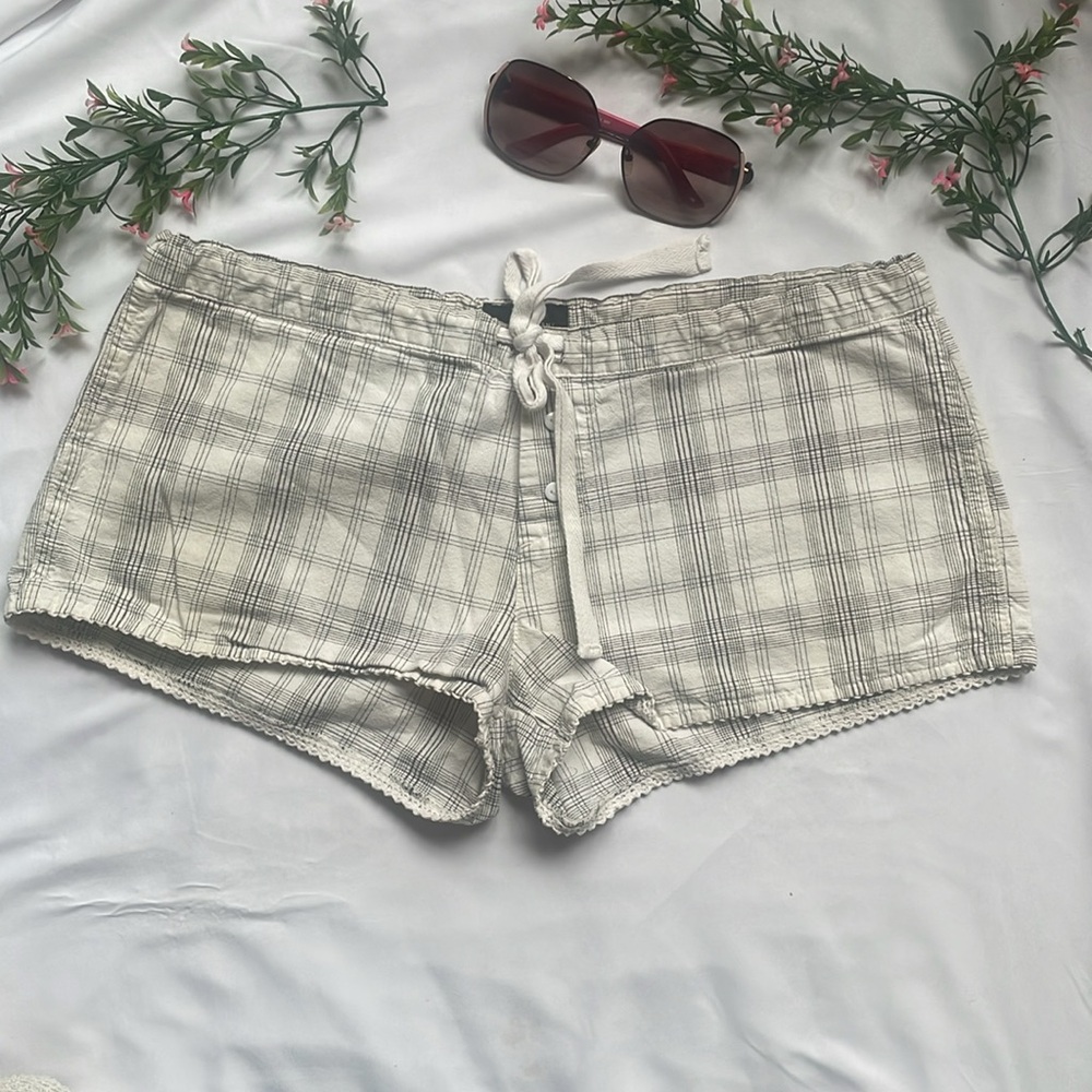 100% Cotton Drawstring Waist Band Pajama Shorts Lounge shorts